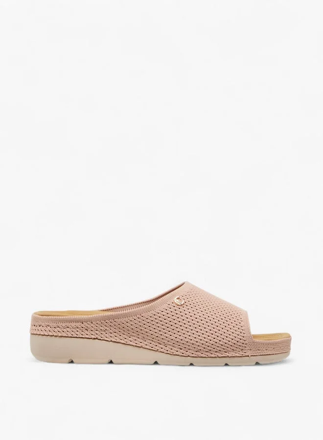 Le Confort Flyknit Textured Slip-On Comfort Sandals