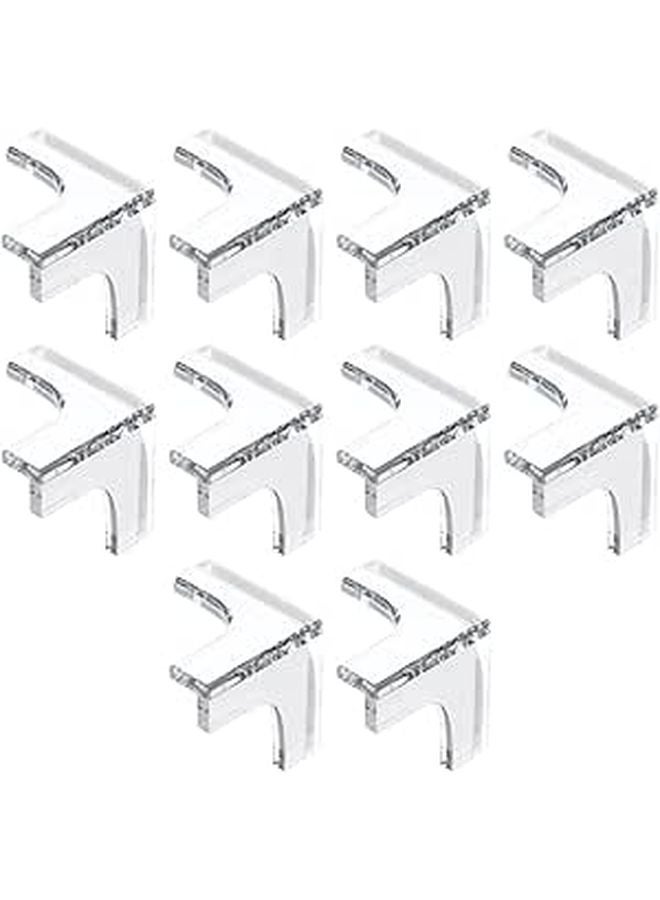 Soft Acrylic T Shaped Corner Protective Covers 10 Pcs Anti Collision Bumpers For Furniture Tables Desks - Image 1