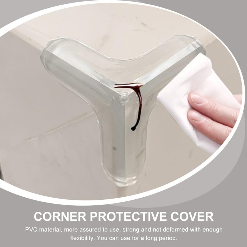 Soft Acrylic T Shaped Corner Protective Covers 10 Pcs Anti Collision Bumpers For Furniture Tables Desks - Image 5