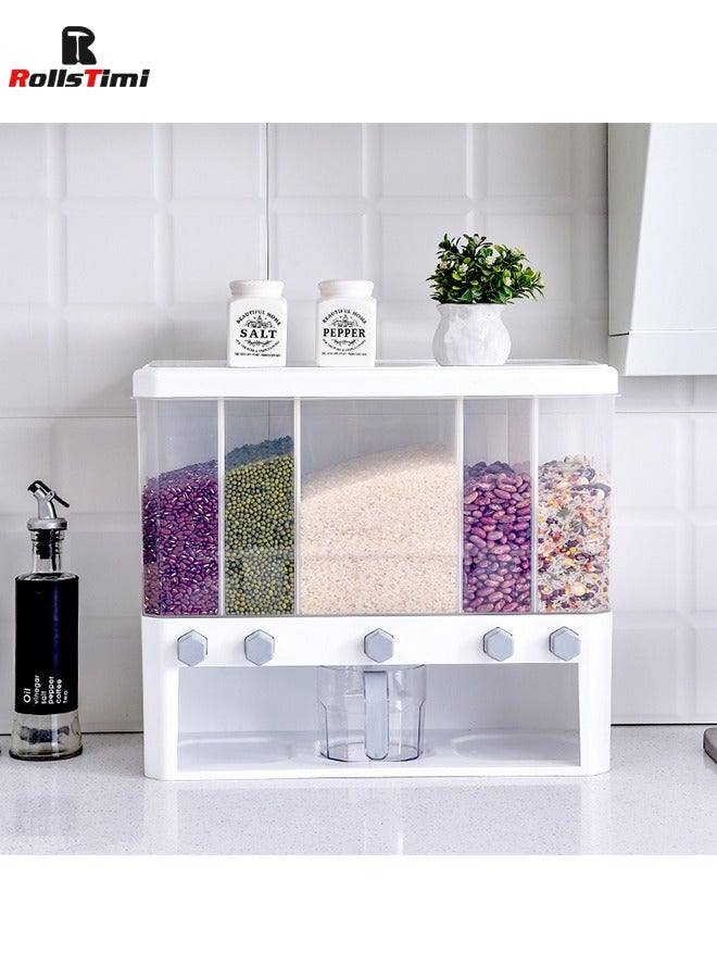RollsTimi  Kitchen Dry Kitchen Food Storage, Dispenser Wall Mounted Cereal Rice Storage Container TankKitchen Dry Kitchen Food Storage, Dispenser Wall Mounted Cereal Rice Storage Container Tank - Image 1