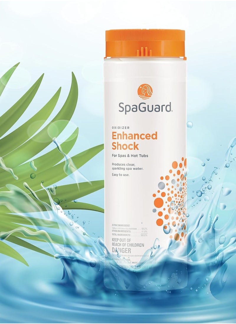 SpaGuard - SpaGuard® Enhanced Shock 2lb Multi-Purpose Chlorine Hot Tub Shock Oxidizer with LeisureQuip Digital Hot Tub Care Ebook - Spa Chemical Bundles - Image 1