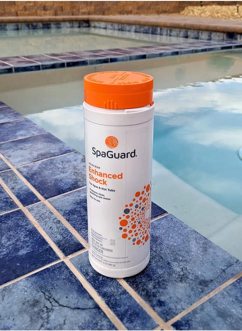 SpaGuard - SpaGuard® Enhanced Shock 2lb Multi-Purpose Chlorine Hot Tub Shock Oxidizer with LeisureQuip Digital Hot Tub Care Ebook - Spa Chemical Bundles - Image 1