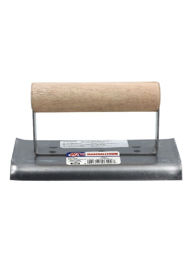 MARSHALLTOWN Concrete Edger Silver and Brown 6 x 2.75 Inch  - Image 1