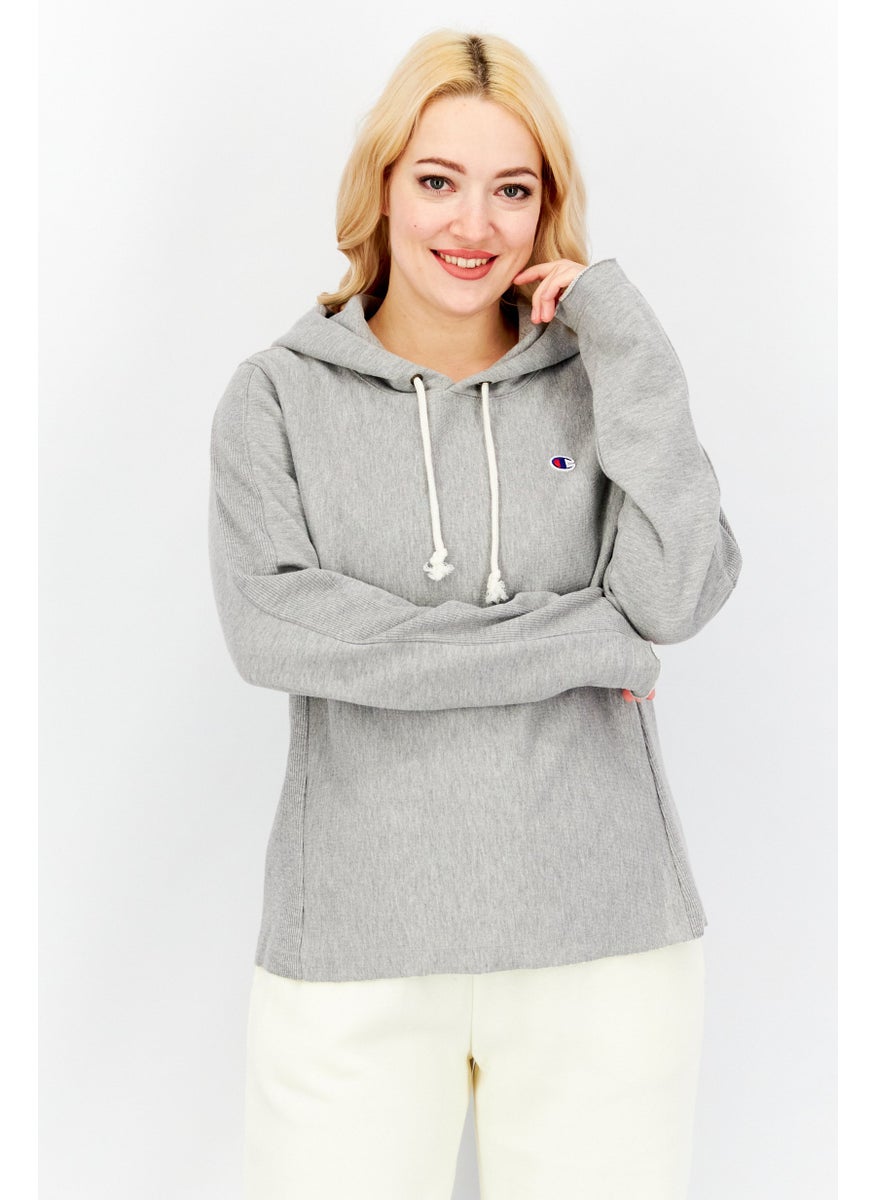 Women Sportswear Fit Hooded Long Sleeve Sweatshirt, Grey - pzsku/ZA6375B3DF20A3A94BED3Z/45/_/1724351051/8d15ed32-9c44-492b-9c70-89a75eb9bb8a