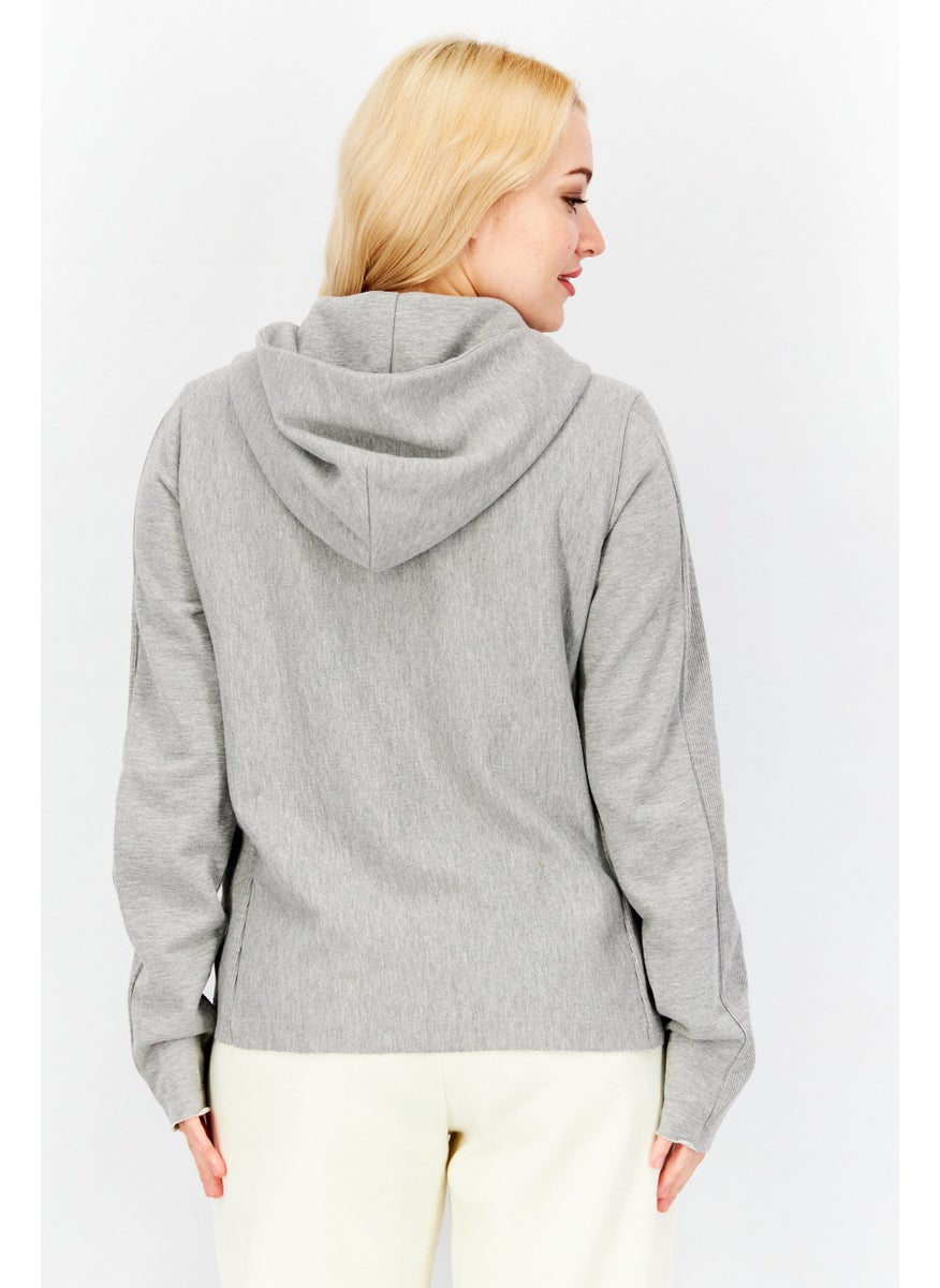 Women Sportswear Fit Hooded Long Sleeve Sweatshirt, Grey - pzsku/ZA6375B3DF20A3A94BED3Z/45/_/1724351087/f270446e-be32-4f79-b703-df42e315a977