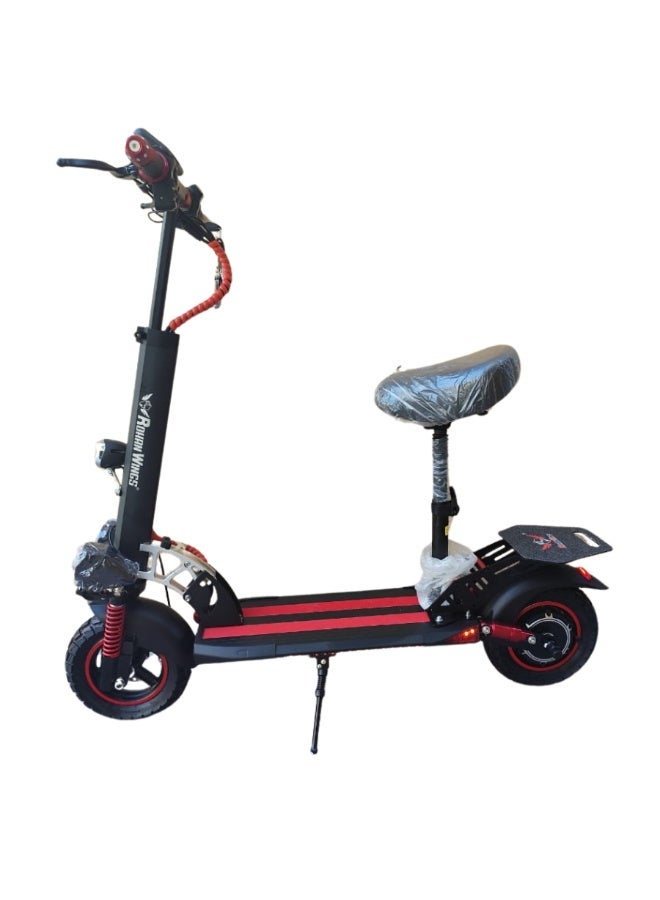 ROHAN WINGS Electric Scooter for Adults Rohan Wings KT4A , 2026 New model, Powerful and Durable Motor, 30km range with powerful 48V 13AH Battery, Excellent Speed, Bluetooth Speaker, Seat with  accessories Helmet, Safety Belt, Mobile Holder, Pump, Tool Kit and Lock. - Image 1