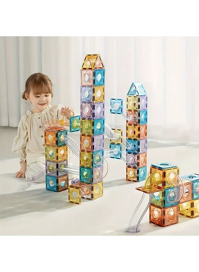 73PCS Magnetic Tiles Building Blocks STEM Educational Toys For Kids Ages 3 8 - Image 3