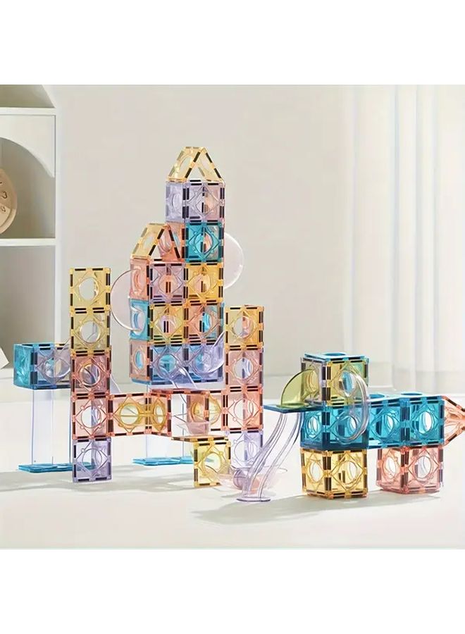 73PCS Magnetic Tiles Building Blocks STEM Educational Toys For Kids Ages 3 8 - Image 4