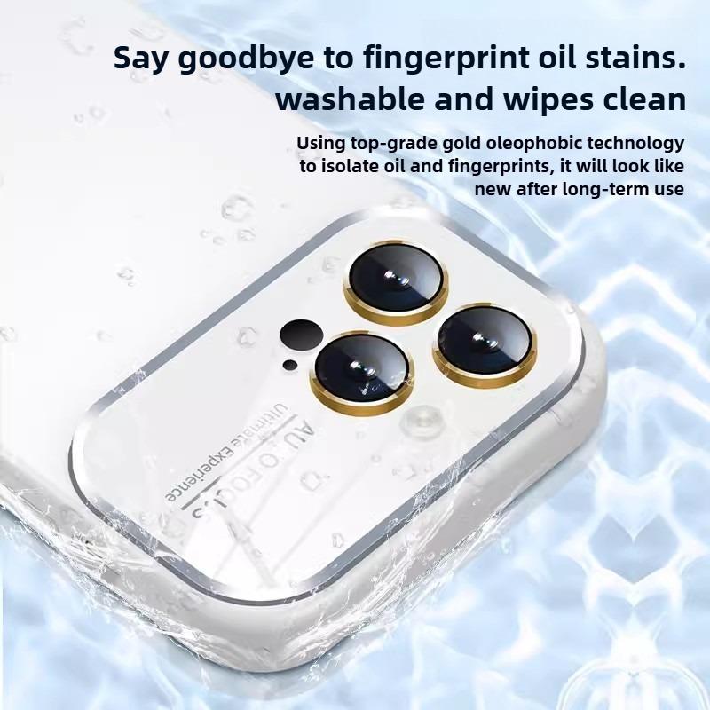 erorex For Iphone 12 Pro Large Windows Frosted Liquid Silicone Phone Case(Pure White) - Image 3