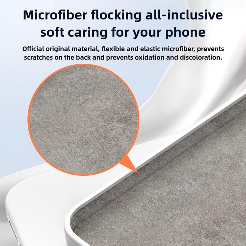 erorex For Iphone 12 Pro Large Windows Frosted Liquid Silicone Phone Case(Pure White) - Image 5