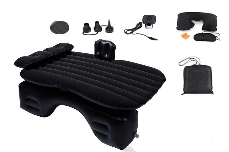 Onirii Inflatable Car Air Mattress Back Seat Bed with Air Pump,Thickened Portable Car Travel Sleeping Camping Air Mattress Blow Up Bed for Car Universal SUV - Image 1