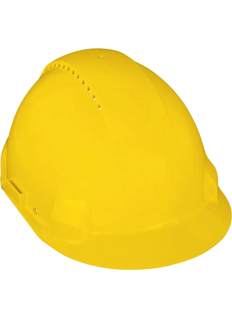 3M ™ G3000NUV-GU Hard Hat, Uvicator, Latch, Vented, Plastic Sweatband Helmet / Yellow