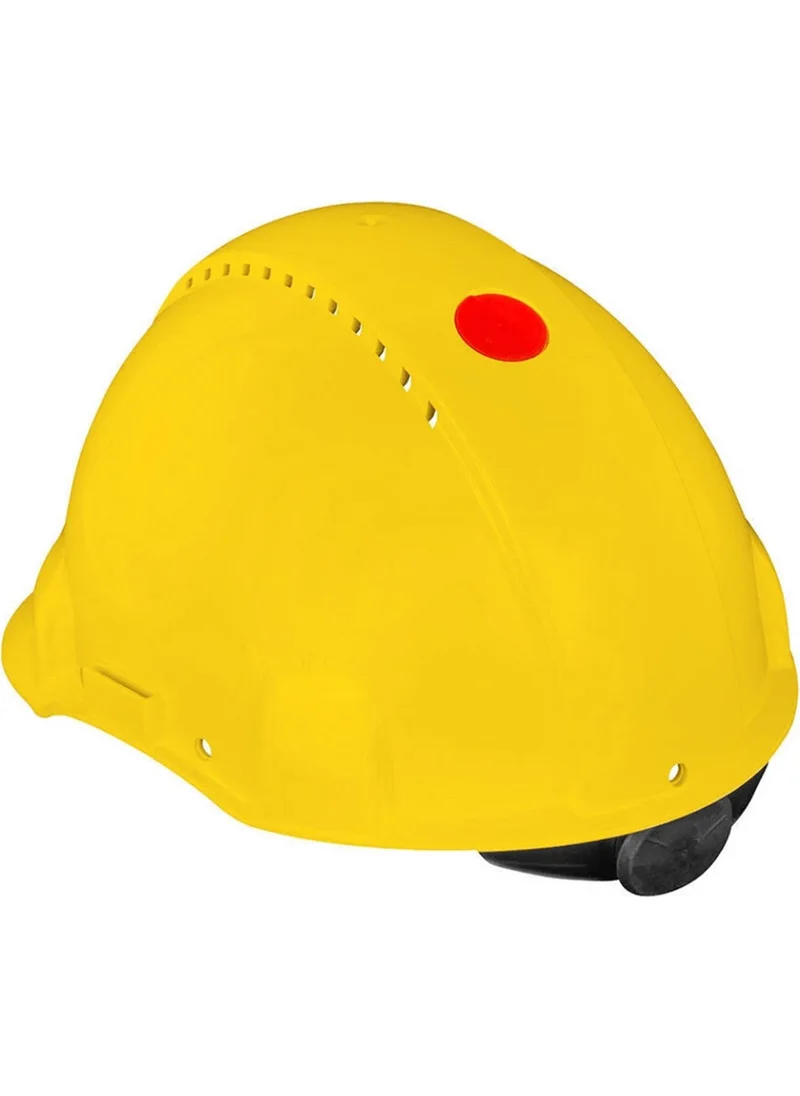 3M ™ G3000NUV-GU Hard Hat, Uvicator, Latch, Vented, Plastic Sweatband Helmet / Yellow