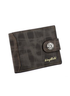 Kingdushi Horizontal Magnetic Buckle Men's Wallet Short Vintage Wallet With Zipper Change Bag  - Image 1
