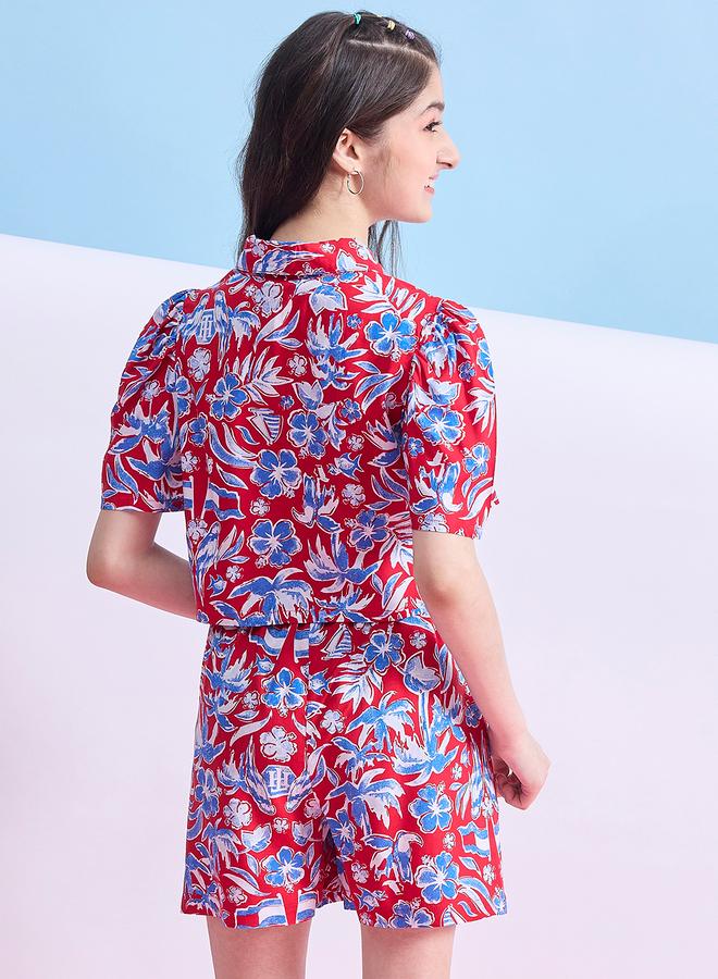 ستايلو بج طقم قميص وشورت بطبعة زهور ستايلو باغ - Image 4