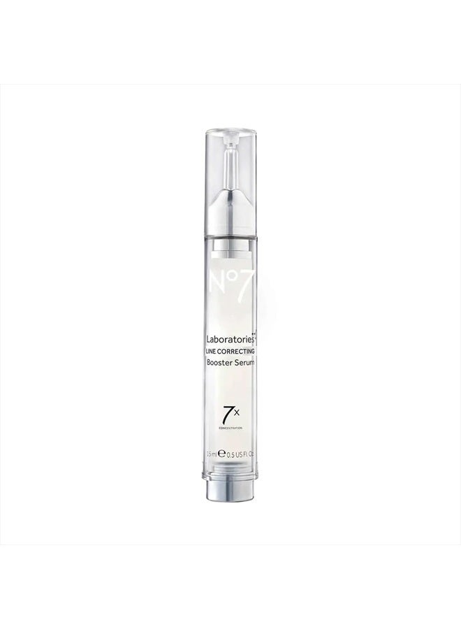 No7 Laboratories Line Correcting Booster Serum - Potent Collagen Peptide Serum for Fine Lines and Wrinkles - Moisturizing Formula for All Aging Skin Types (15 ml) - Image 1