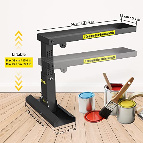 Tanfix Foldable | Heavy-Duty Ladder Extender Pro, High Strength Steel Material Design Ladder Extension Pro for Stairs w/Non-Slip Mat, 9.25-15.5" Adjustable Height, Applicable Ladder Feet Spacing 20" - Image 3