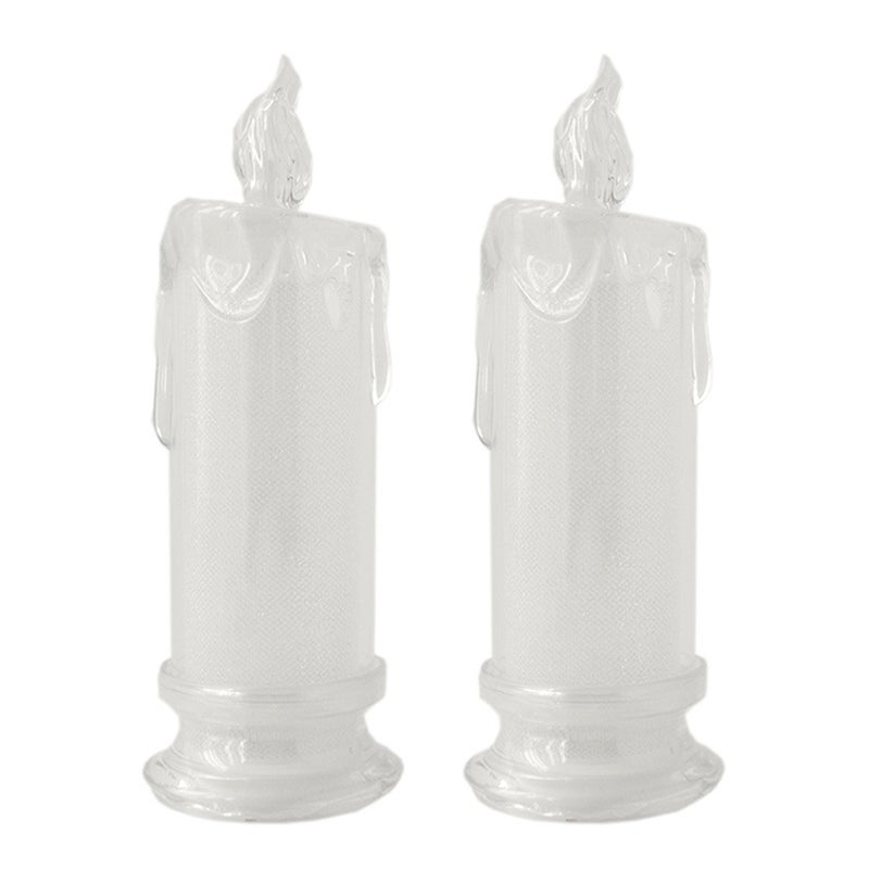 2Pcs Simulation Candle Light Night Light Tabletop Lamp Decor Romantic Night Lamp - Image 3