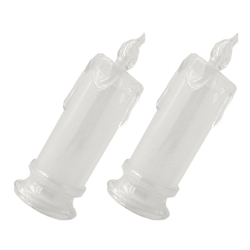 2Pcs Simulation Candle Light Night Light Tabletop Lamp Decor Romantic Night Lamp - Image 2