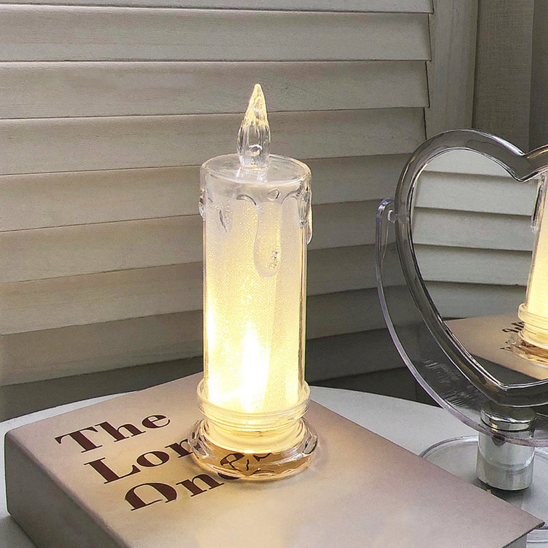 2Pcs Simulation Candle Light Night Light Tabletop Lamp Decor Romantic Night Lamp - Image 4