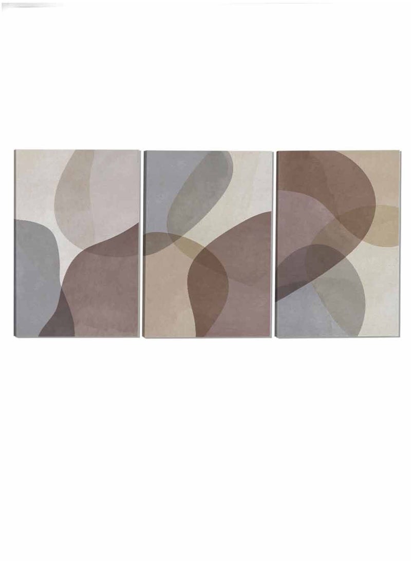 LOWHA Set Of 3 Framed Canvas Wall Arts Stretched Over Wooden Frame Abstract Paintings For Home Living Room Office Decor  - Image 4