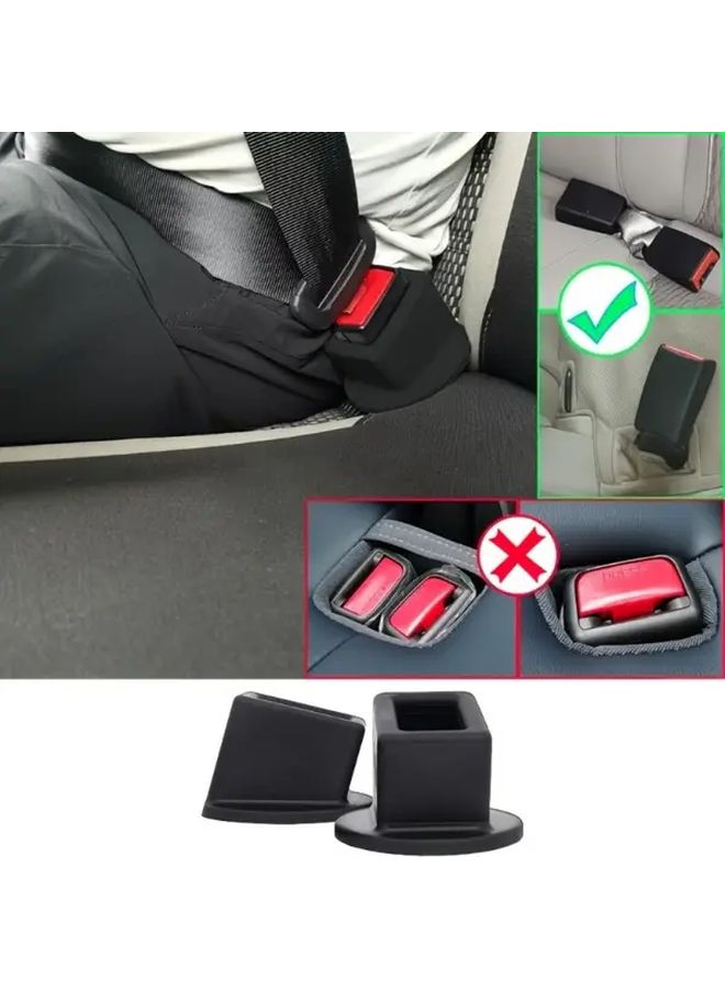 Black Car Seat Bracket Holder Protector Cover Scratch Resistant Easy Installation - Image 4