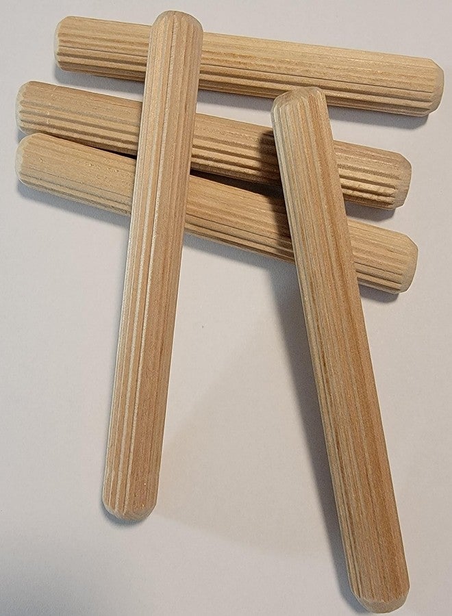 Pinehurst Crafts 5/8 Inch x 5 Inch Fluted Wood Dowel Pins, Great for Furniture, Cabinetry and Crafts Projects, Pack of 20