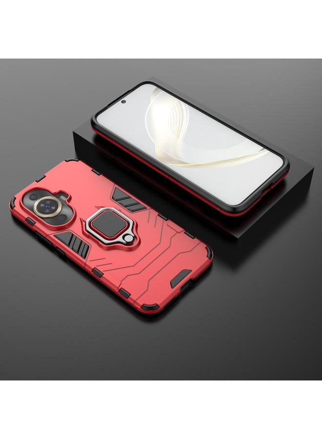 زبون جراب لهاتف Huawei nova 11 مزود بحلقة مغناطيسية من البولي كربونات + جراب هاتف من مادة TPU - Image 2