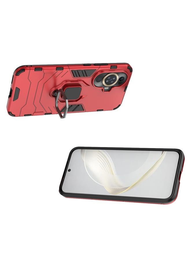 زبون جراب لهاتف Huawei nova 11 مزود بحلقة مغناطيسية من البولي كربونات + جراب هاتف من مادة TPU - Image 4