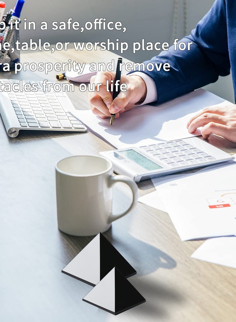 SYOSI Natural Black Obsidian Crystal Pyramid Energy Generator, Healing Crystal, Pyramid Crystal, for Protection Positive Energy, Natural Quartz for Chakra Reiki Home Decor - Image 5