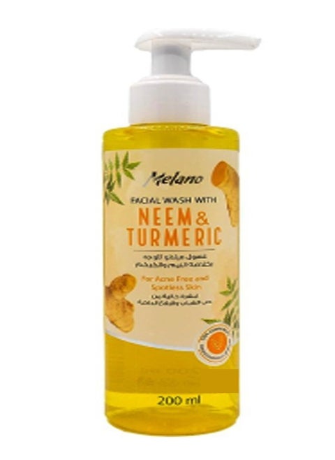 Melano Face Wash with Neem and Turmeric Extract 200 ml