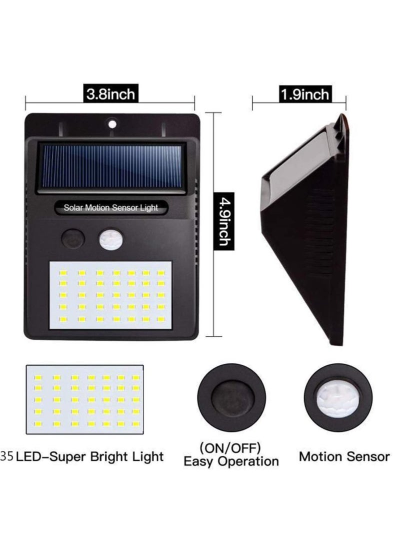 ELTRAZONE 【4 pack】 35 LED Solar Lights Outdoor Waterproof Solar Motion Sensor Light Wireless Lights Outside Wall Lamp for Driveway Patio Garden Path  - Image 5