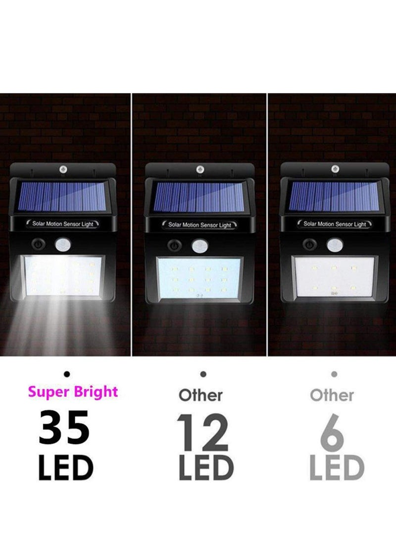 ELTRAZONE 【4 pack】 35 LED Solar Lights Outdoor Waterproof Solar Motion Sensor Light Wireless Lights Outside Wall Lamp for Driveway Patio Garden Path  - Image 4