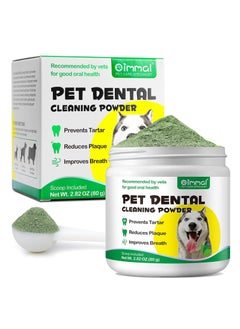 Dental Cleaning Powder For all Dogs Reduces Plaque Prevents Tartar Improves Breath Net Wt 2.82 OZ 80 gPack of 1Pet Dental Cleaning Powder