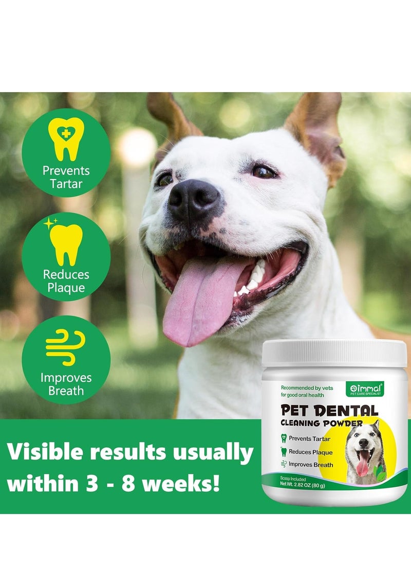 PET - Dental Cleaning Powder For all Dogs Reduces Plaque Prevents Tartar Improves Breath Net Wt 2.82 OZ 80 gPack of 1Pet Dental Cleaning Powder - Image 1