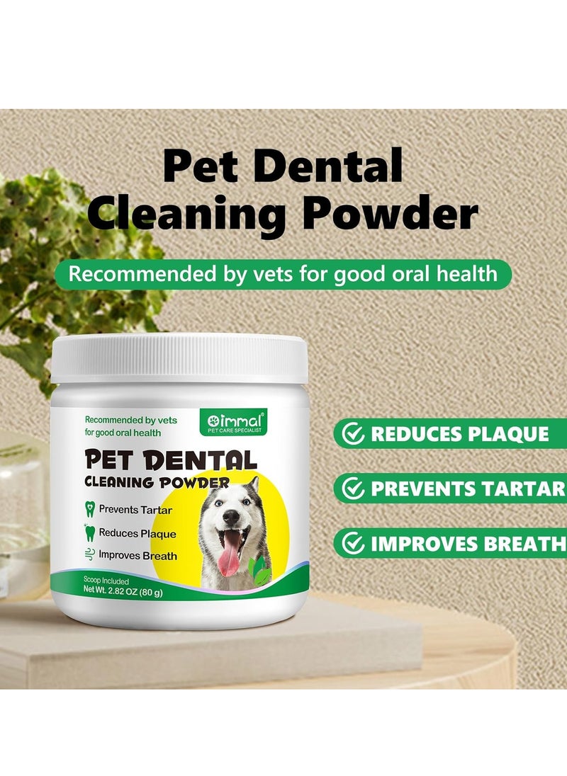 PET - Dental Cleaning Powder For all Dogs Reduces Plaque Prevents Tartar Improves Breath Net Wt 2.82 OZ 80 gPack of 1Pet Dental Cleaning Powder - Image 1