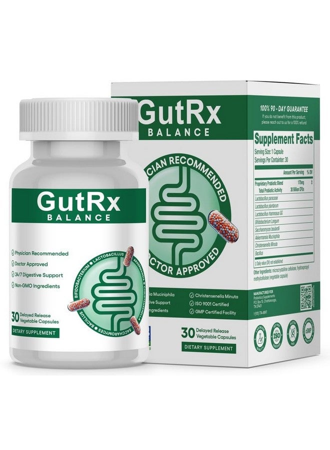 غوتRx - توازن، تحكم في جهازك الهضمي، بناء حاجز جدار الأمعاء، تقليل الإسهال والبراز السائل، مكمل بروبيوتيك يصلح الهضم بعد المضادات الحيوية، إعادة ملء الميكروبيوم - Image 1