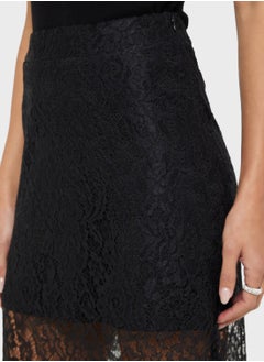 Ginger Lace Detail A Line Maxi Skirt  - Image 4