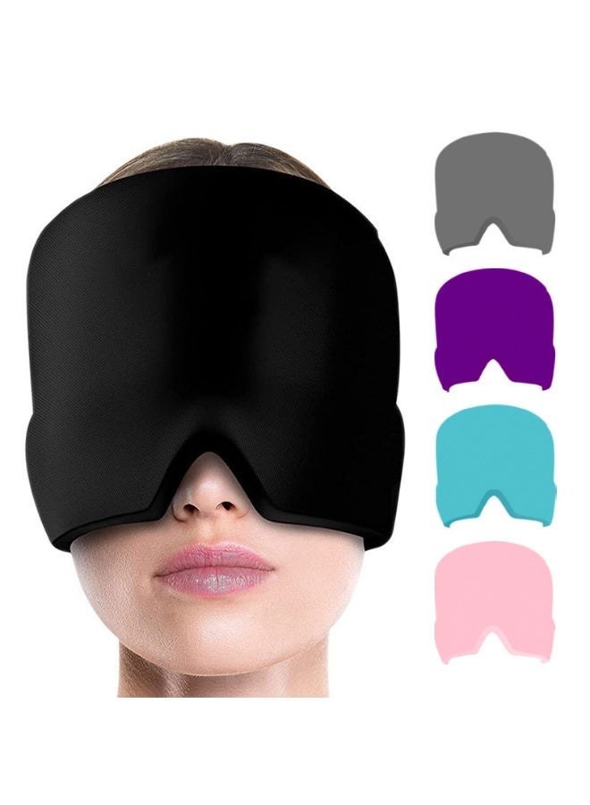 this hydrogel cooling head cover/cap provides both hot and cold compresses and is stretchable for therapeutic eye care. - Image 2