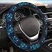 THOEWONG Polynesian Teal Tribal Leaf Floral Car Steering Wheel Cover for Women Men Stretch Cloth AntiSlip Wrap Protector Case Fit Universal Auto Accessories Decor Sweat Absorption 1415 Inch - Image 2