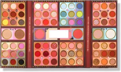 ADOERE Professional 78 Colors Eyeshadow Blush Palette with Mirror Matte and Shimmery Shades Long Lasting Easy to Blend Highly Pigmented Eyeshadow Palette for Eye Makeup 1164g - Image 2