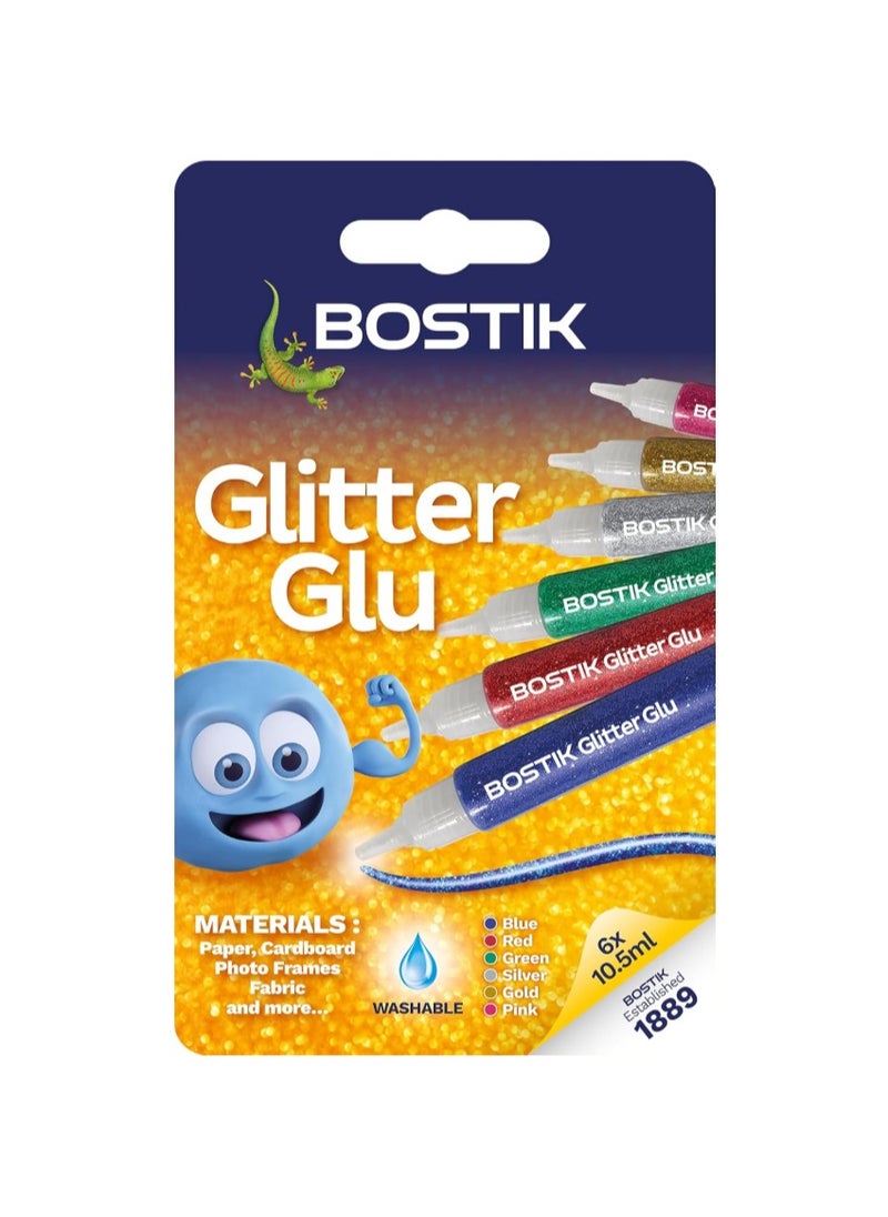 Bostik Bostik Stationery & Arts & Crafts Combo - PVA Glue 118ml, Glitter Glue Pens (6 Pack), Glue Sticks (4x8g), Removable Glue Dots (64 Dots), Blu Tack Handy Square (45g) - Ideal for School, Office & DIY Projects  - Image 4
