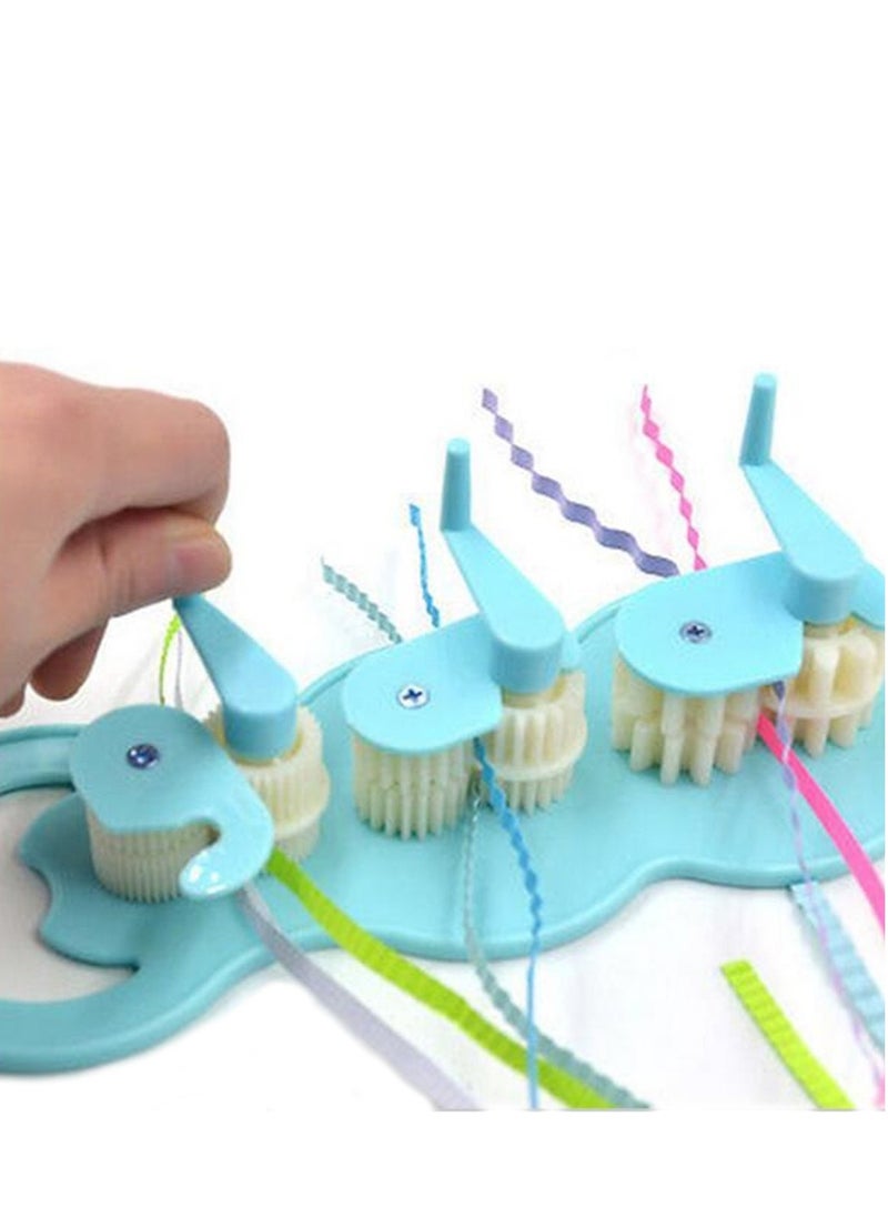 Paper Quilling Crimper Tool Slip Wave Shaper Making Tool for DIY Quilling Crafts Paper Crimper for Quilling Papercraft Create Beautiful Fold and Wave Effects for Kids Craft Household Blue