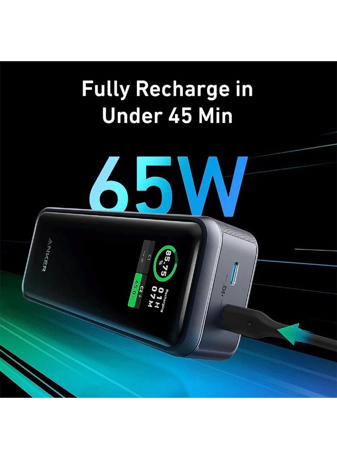 أنكر بانك الطاقة أنكر برايم A1335011 سعة 12000 مللي أمبير - شحن سريع مزدوج PD USB-C بقوة 130 واط، شاشة ذكية، شاحن سفر مدمج لأجهزة اللابتوب والهواتف والأجهزة اللوحية - Image 3
