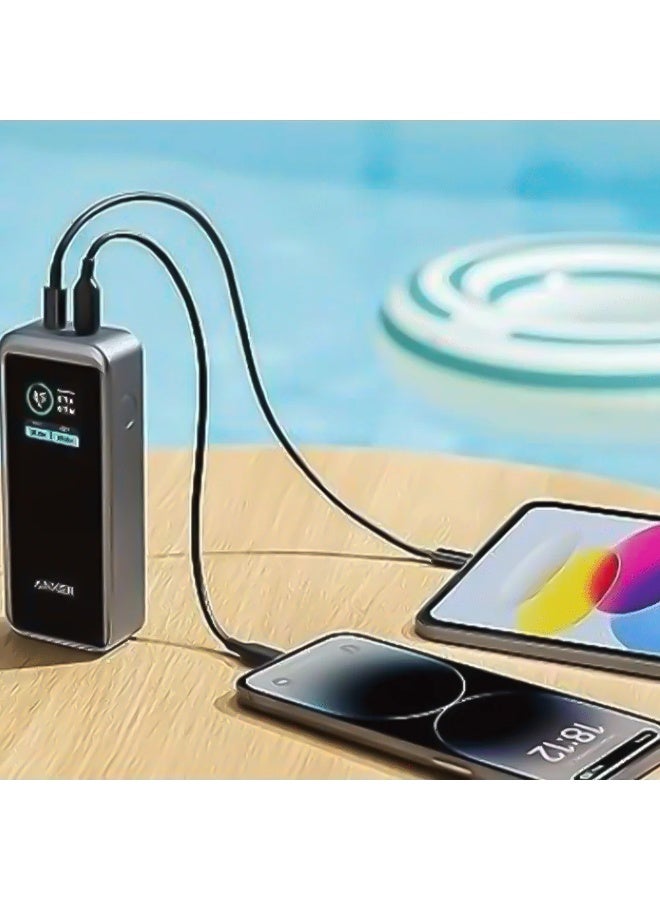 أنكر بانك الطاقة أنكر برايم A1335011 سعة 12000 مللي أمبير - شحن سريع مزدوج PD USB-C بقوة 130 واط، شاشة ذكية، شاحن سفر مدمج لأجهزة اللابتوب والهواتف والأجهزة اللوحية - Image 5