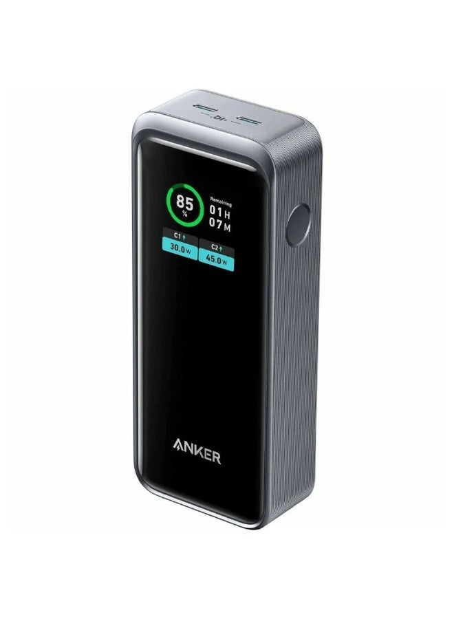 Anker Prime A1335011 12000mAh Power Bank – Dual PD USB-C 130W Fast Charging, Smart Display, Compact Travel Charger for Laptops, Phones & Tablets