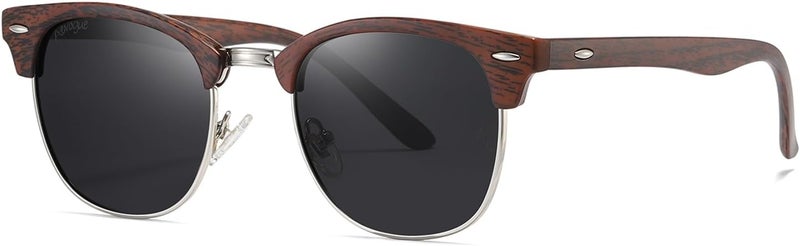 AEVOGUE Polarized Sunglasses For Women And Men Semi Rimless Frame Retro Sun Glasses AE0369 - Image 1