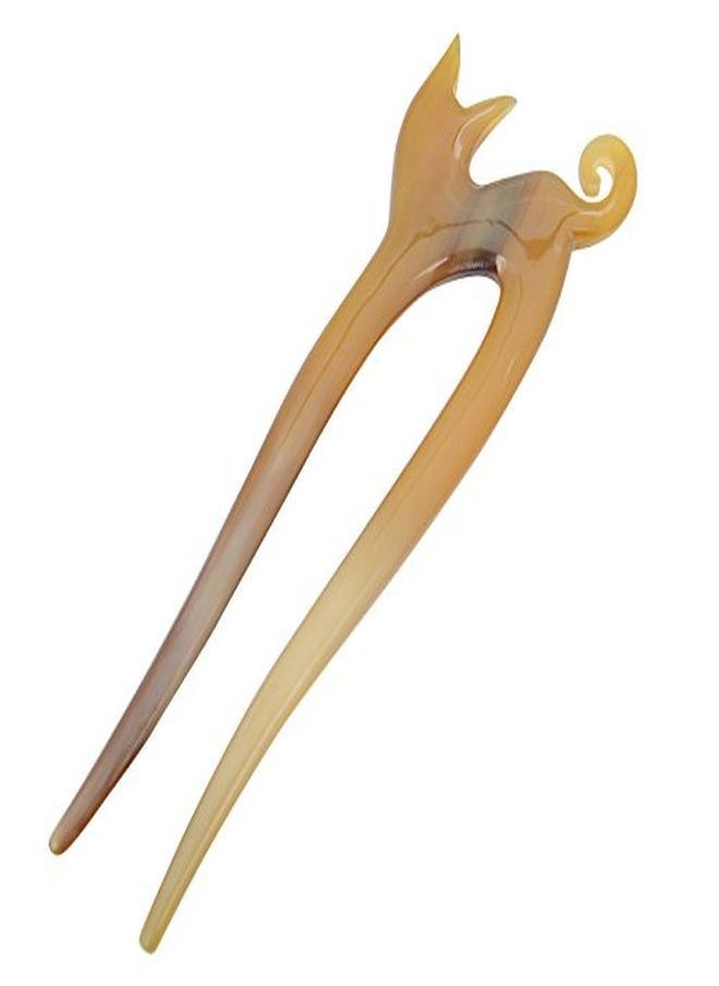 Marycrafts Buffalo Horn Kitty Hair Fork Hair Pin Hair Accessories  - Image 1