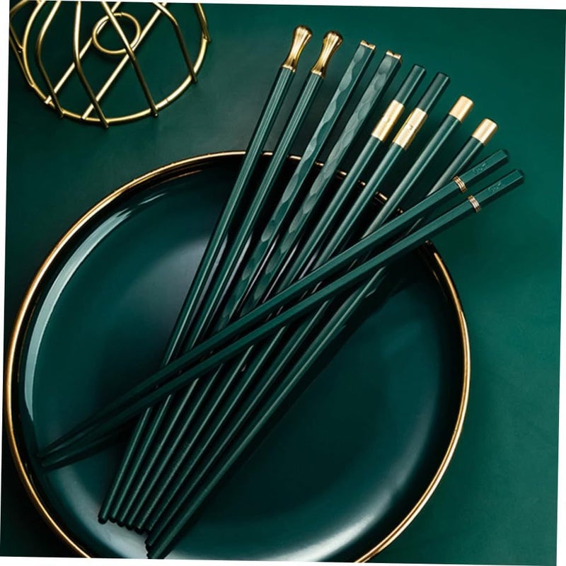 Reusable Fiberglass Chopsticks 5 Pairs Heat Resistant Non Slip Japanese Chinese Style For Home Dining Sushi - Image 5