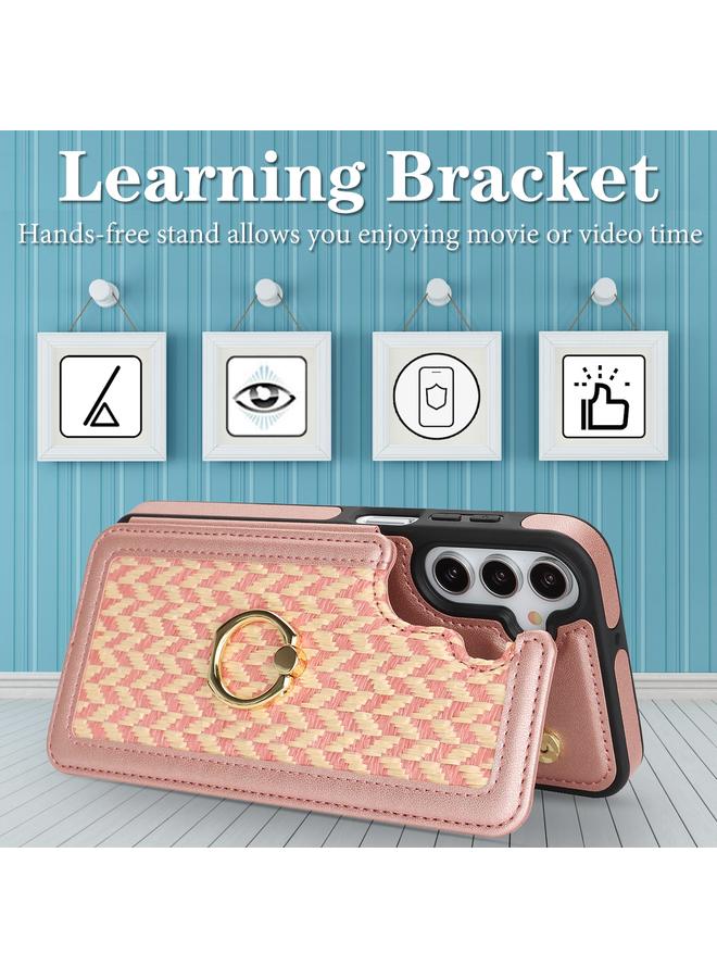 S-TOP Case For Samsung Galaxy A14 5G / 4G Double Bckle Card Slot Full Coverage Phone Case with Cross-body Strap - Image 5